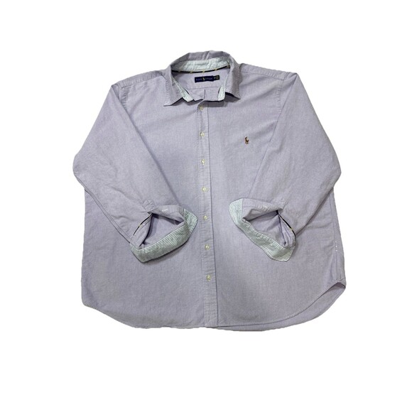 Ralph Lauren Polo Men's 2XB Long Sleeve Classic Fit Button Down Lavender - Picture 2 of 9